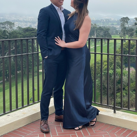 Lulus Navy Halter Dress - Love in Your Life - Picture 3 of 3